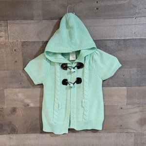 WonderKids Teal Short Sleeve Hooded Cardigan - Size 3T
